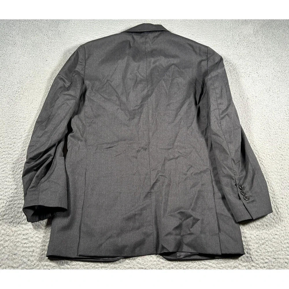 Fusaro Blazer Mens 46 Gray Wool Two Button Single Breasted Made In Italy‎